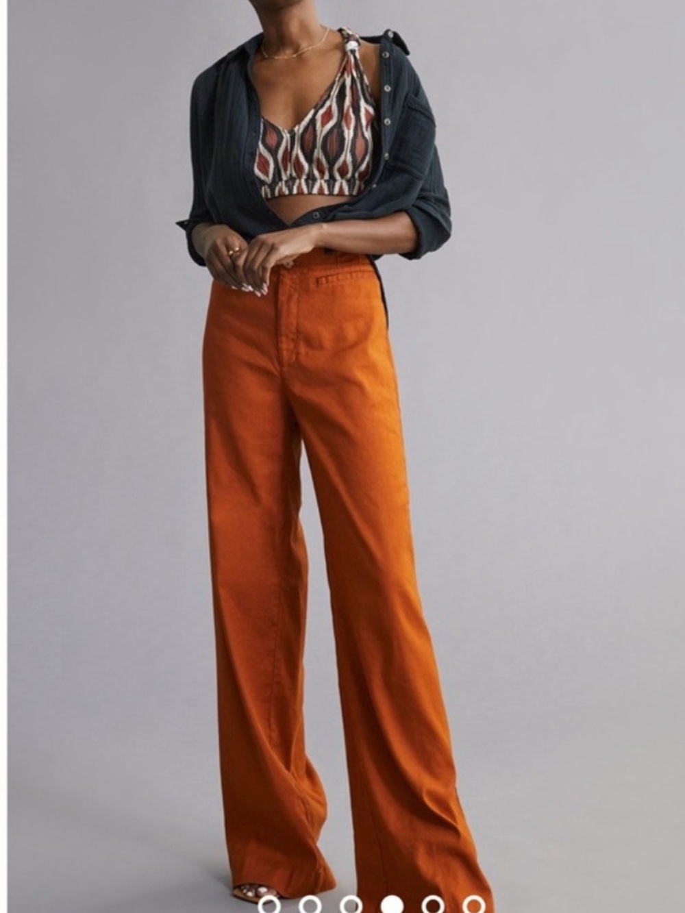 Anthropologie Maeve Casual Wide-Leg Pants size 6 Tall